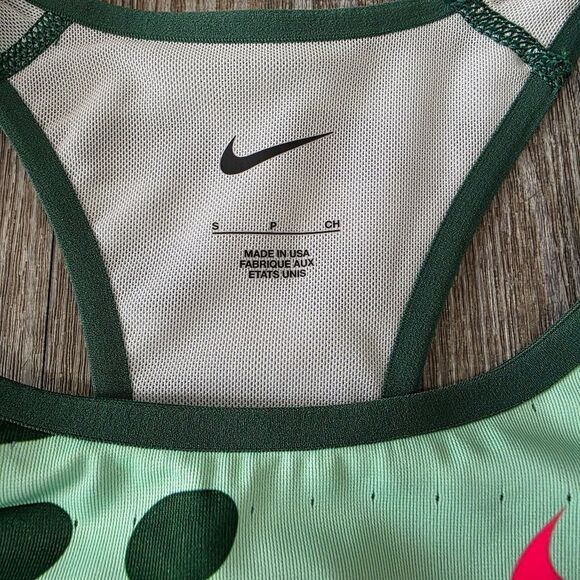 Nike Pro Elite Official Olympics Track & Field Bra Top Small S Green DR5051-341 - Picture 2 of 9